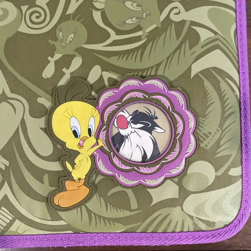 Looney Tunes‎ Tweety Bird Trapper Keeper Style Zippered Binder Rubber Frame